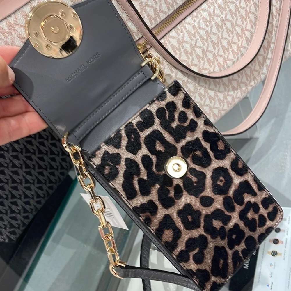 Michael Kors Carmen Small NS Phone XBODY HairCalf 
HTHR Gray Multi - Picture 7 of 16